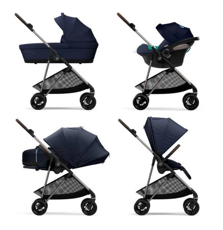 Cybex Melio New Wózek Spacerowy Rama Taupe Ocean Blue