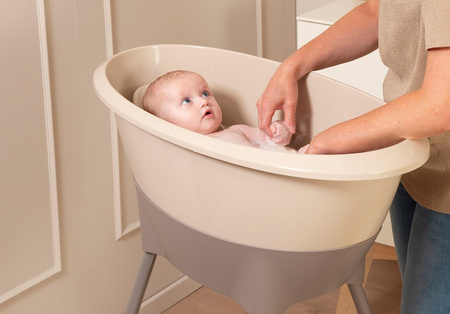 Luma Zestaw Kąpielowy 8 Elementów Wanienka i Akcesoria Almond