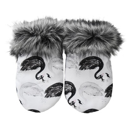 Eko Rękawiczki Do Wózka MF-04 Czarno-Białe Łabędzie