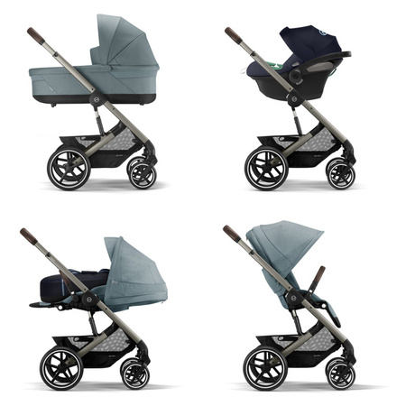 Cybex Balios S Lux Wózek Głęboko-Spacerowy Sky Blue 2023 Rama Taupe