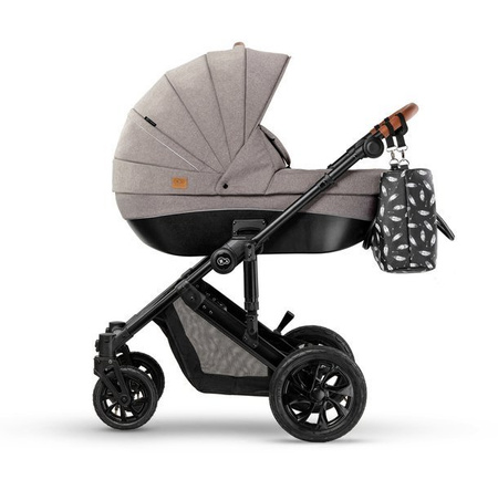 Kinderkraft Prime Wózek Głęboko-Spacerowy 2w1 + Mommy Bag Beige