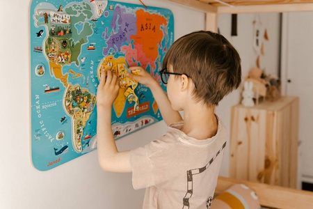 Janod Puzzle magnetyczne Mapa świata