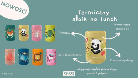 Sassi Termos obiadowy dla dzieci 350ml Słonik