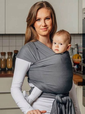 LennyLamb Chusta Do Noszenia Dzieci Elastyczna Antracyt Rozm Standard 5.0 m 100% bawełna