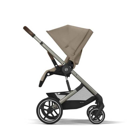 Cybex Balios S Lux 2.0 Wózek Głęboko-Spacerowy Almond Beige + Cloud G I-Size Fotelik Samochodowy 0-13kg + Baza G + Folie Przeciwdeszczowe + Adaptery