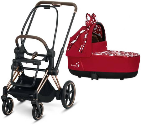[OUTLET] Cybex e-Priam 4.0 Rama ze Stelażem Siedziska + Gondola Wózek Głęboki Petticoat by Jeremy Scott
