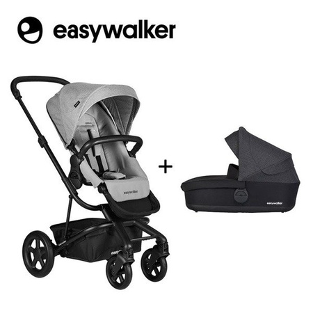 [OUTLET] Easywalker Harvey 2 Wózek głęboko-spacerowy (zawiera stelaż, siedzisko z budką i pałąkiem)  Stone Grey
