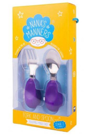 Nana's Manners 2 Widelec i Łyżka 1-3 lat Purple
