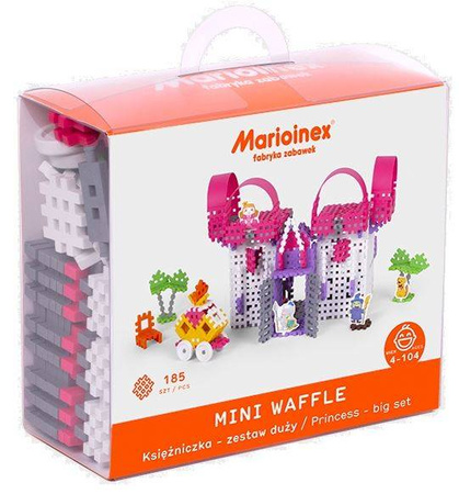 Marionex Klocki Waffle Mini Książeczka Duża 185 Elementów