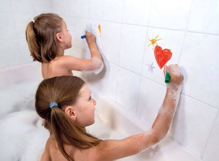 Janod Kredki Do Kąpieli 6 Kolorów z Gąbką 3+
