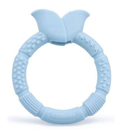 GiliGums Gryzak Silikonowy Kwiatek Niebieski