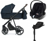 Roan Ivi 2.0 Wózek Głęboko-Spacerowy Mystic Blue + Cybex Aton B2 i-Size Fotelik Samochodowy 0-13kg + Baza One Volcano Black