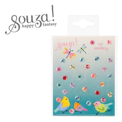 Souza! Kolczyki samoprzylepne Kwiaty 26 szt. (opakowanie zbiorcze 12 kompletów)