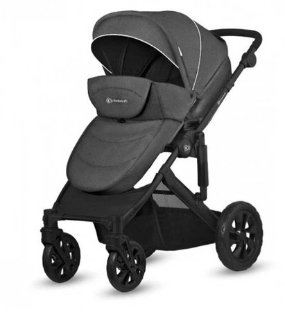 Kinderkraft Prime Lite Wózek Głeboko-spacerowy 3w1 Black Anthracite