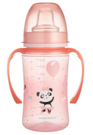 Canpol Babies EasyStart Exotic Animals Kubek Treningowy 240 ml -  35/208_pin Różowy