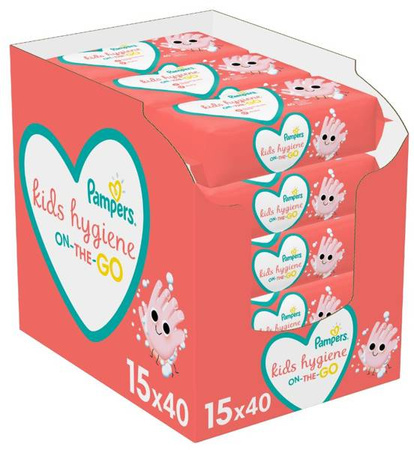 Pampers On The Go Chusteczki Nawilżane 15x40 szt