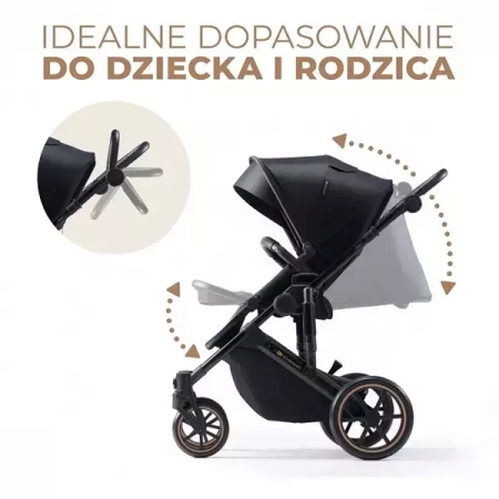 Kinderkraft Prime 2 Wózek Głęboko-Spacerowy Zestaw 2w1 Sandrose Beige