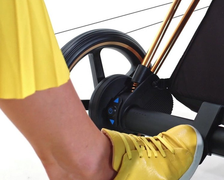 [OUTLET] Cybex  E-Priam 2.0 Rama w zestawie ze Stelażem Siedziska Chrome + Brąz