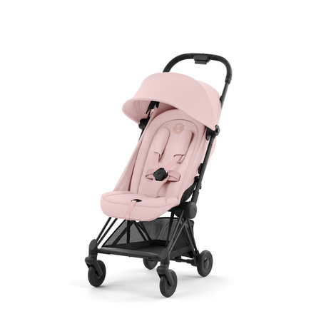 Cybex Coya Wózek Spacerowy Rama Matt Black Peach Pink + Pałąk do Wózka