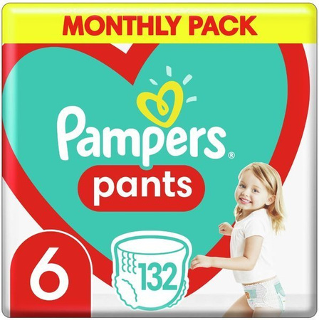 Pampers Pants Pieluchomajtki Rozmiar 6 15+ kg 132 sztuki