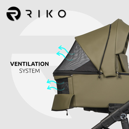 Riko Aura Wózek Głęboko-Spacerowy 05 Khaki