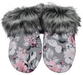 Rękawiczki Do Wózka MF-04 Szare Róże