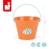 Janod Mały ogrodnik Metalowe wiaderko pomarańczowe