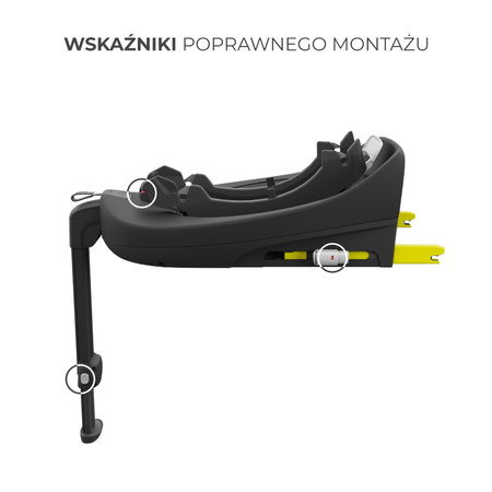Kinderkraft Zestaw 3w1 Endura Safe Modular System Fotelik Samochodowy 0-36 kg Szary