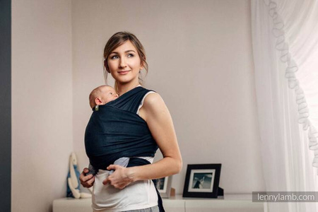 LennyLamb Chusta do noszenia dzieci, elastyczna - Czarny - rozmiar standardowy 5.0 m  (100% bawełna)