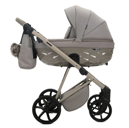 Adamex QUANTUM NATURA Wózek Głęboko-Spacerowy QN-4 Cappuccino