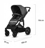 Kinderkraft Prime Lite Wózek Głeboko-spacerowy 3w1 Black Anthracite