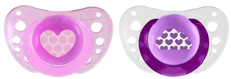 Chicco Physioforma Air Smoczek Uspokajający Silikonowy  6-16M+ 2Szt. Różowy