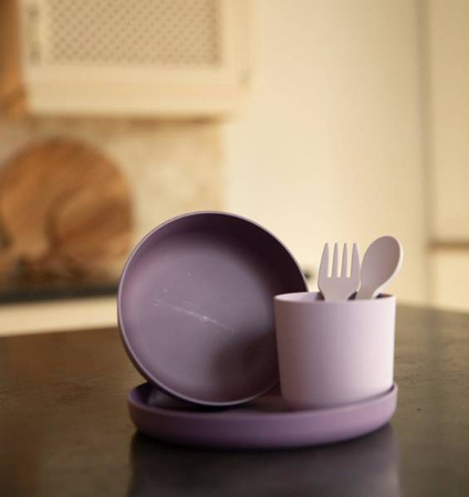 Bo Jungle Zestaw Naczyń BioPlastik CPLA purplepink 