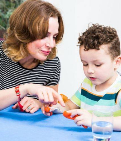 Nana's Manners 3 Widelec i Nóż Sztućce Kształtujące Chwyt Blue