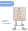 Chicco Next2Me Forever Łóżeczko Dostawne 3w1 do 22kg Moon Grey + Prześcieradło 2szt Pink Pois