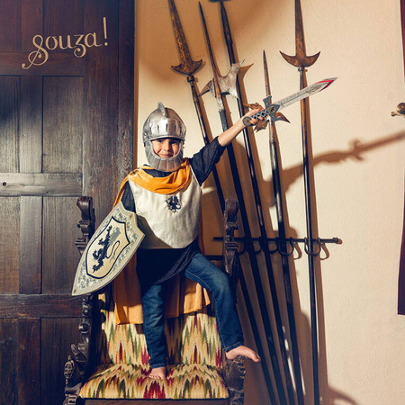 Souza! Kostium miękka zbroja z peleryną rycerz Ramon 3-4 lata