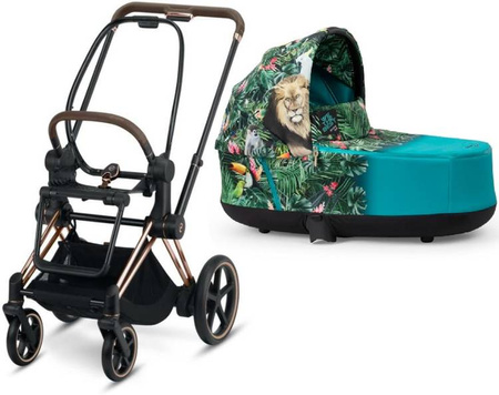 Cybex e-Priam 4.0 Rama ze Stelażem Siedziska + Gondola Wózek Głęboki We The Best Dj Khaled