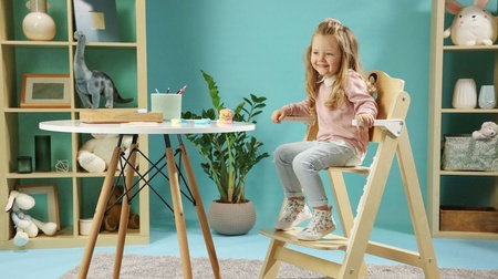 Lionelo Floris Krzesełko Do Karmienia Beżowe || Natural White