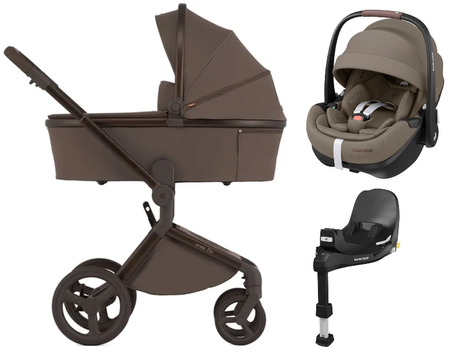 Anex Flo Wózek Głęboko-Spacerowy + Maxi-Cosi Pebble 360 Pro2 Fotelik Samochodowy + Baza