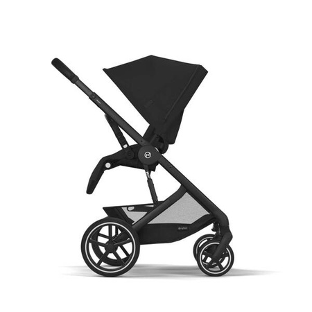 Cybex Balios S Lux 2.0 Wózek Głęboko-Spacerowy Moon Black / Ocean Blue + Cybex Aton B2 i-Size Fotelik Samochodowy 0-13kg + Baza One Volcano Black