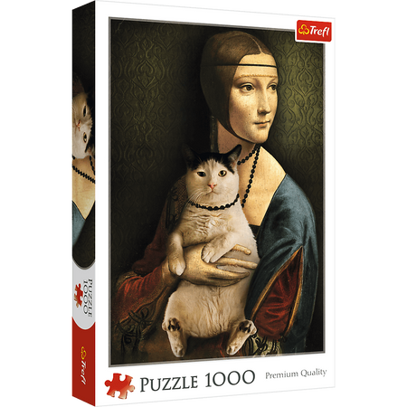 Trefl Puzzle 1000 Elementów Dama z Kotem 