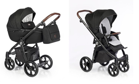 Roan Esso Wózek Głęboko-Spacerowy 2w1 Total Black