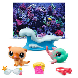 Tm Toys Littlest Pet Shop Zestaw 2 figurek Petfluencers Podwodna Przygoda LPS00560
