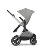 Cybex Eos Lux Wózek Głęboko-Spacerowy Rama Silver Stone Grey