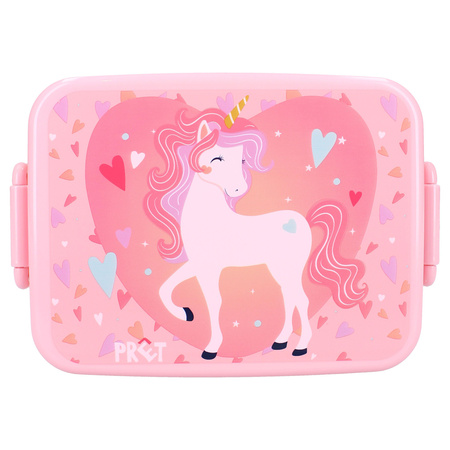 Pret Lunch box Jednorożec serca różowe