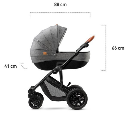 Kinderkraft Prime Wózek Głęboko-Spacerowy 3w1 + Mommy Bag Black