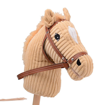 Holly Hobby Horse koń LUX na kiju dźwięk 80cm Beige