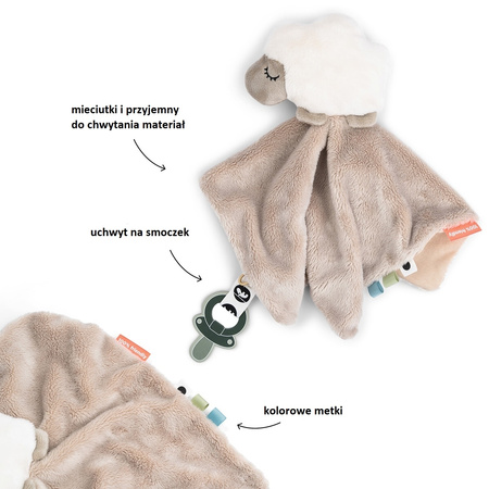 Done by Deer Kocyk Przytulanka Dla Niemowlaka Owieczka Sheepy Sand