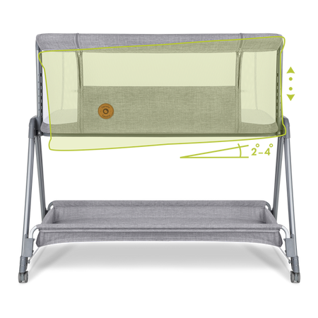 Lionelo Luna Łóżeczko Dostawne Grey Concrete