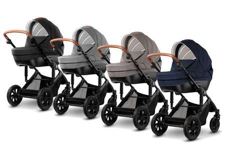 Kinderkraft Prime Wózek Głęboko-Spacerowy 3w1 + Mommy Bag Deep Navy